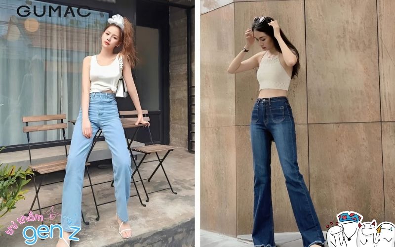 Phối đồ gen Z nữ thời thượng hơn bao giờ hết với jeans ống rộng