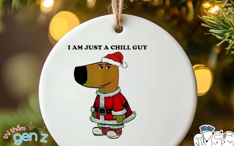 "Chill guy giáng sinh" hay "chill guy christmas" cũng được các bạn trẻ sáng tạo trở nên độc lạ
