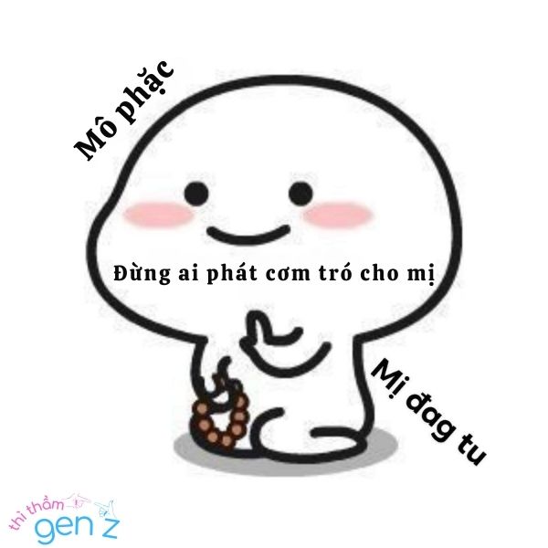 Meme “cơm tró” hài hước, tâm muốn tịnh mà cứ bị “thồn cơm”