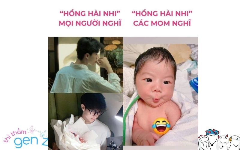 Meme so sánh hồng hài nhi vui nhộn