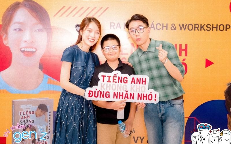 Khiêm đồng hành Khánh Vy ra mắt cuốn sách “Tiếng Anh không khó, đừng nhăn nhó"