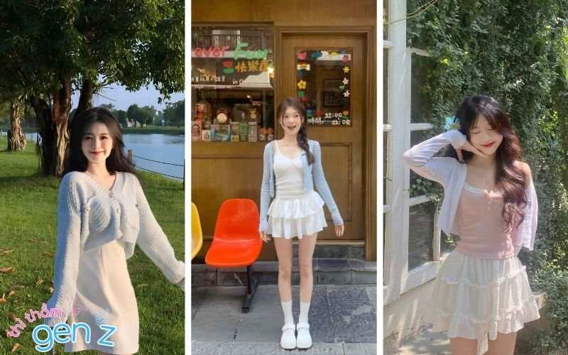 Trang phục dễ thương và thoải mái với áo khoác cardigan