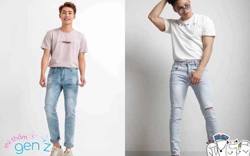 Áo phông + Quần jeans – outfit basic nhưng luôn chuẩn phong cách!