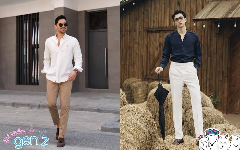 Quý ông hiện đại không thể thiếu outfit áo sơ mi và quần chinos!