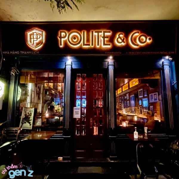 Polite & Co là một quán pub chill Hà Nội không thể bỏ lỡ